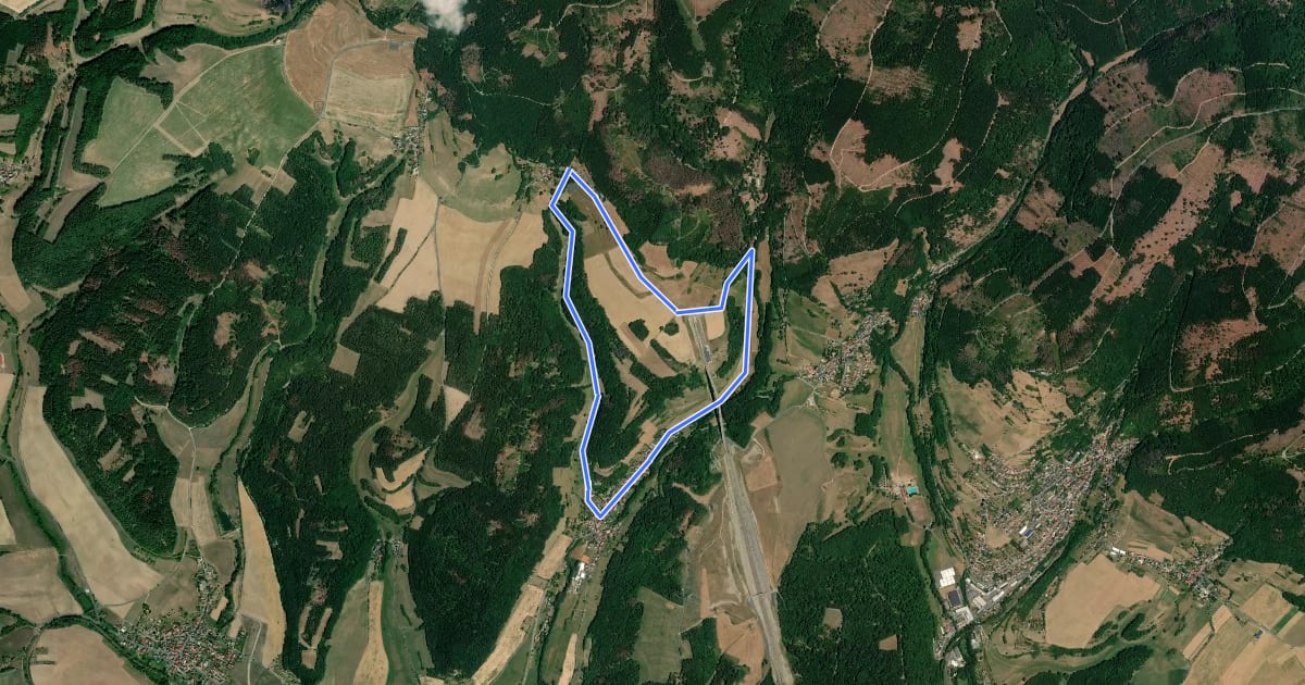Маршрут Rundwanderweg um Truckenthal 2 на спутниковом снимке