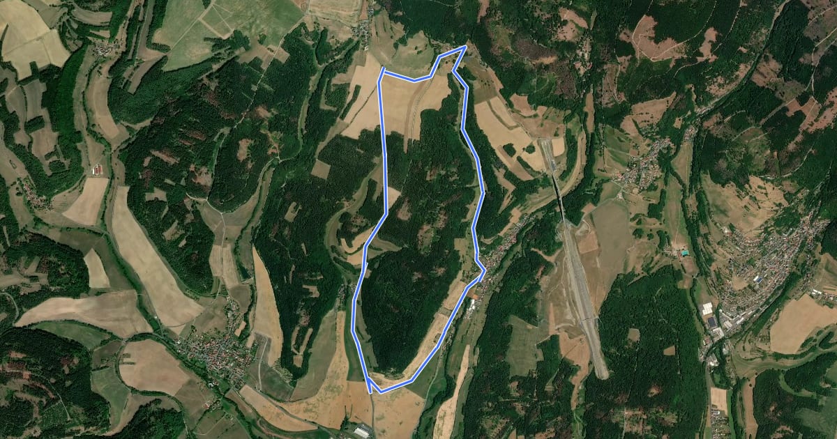 Маршрут Rundwanderweg um Truckenthal 3 на спутниковом снимке