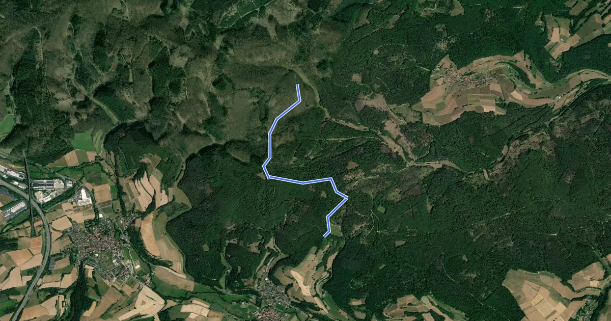 Маршрут Rundwanderweg Untergeis U2 на спутниковом снимке