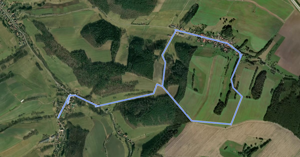 Маршрут Rundwanderweg Unterrenthendorf Hellborn на спутниковом снимке