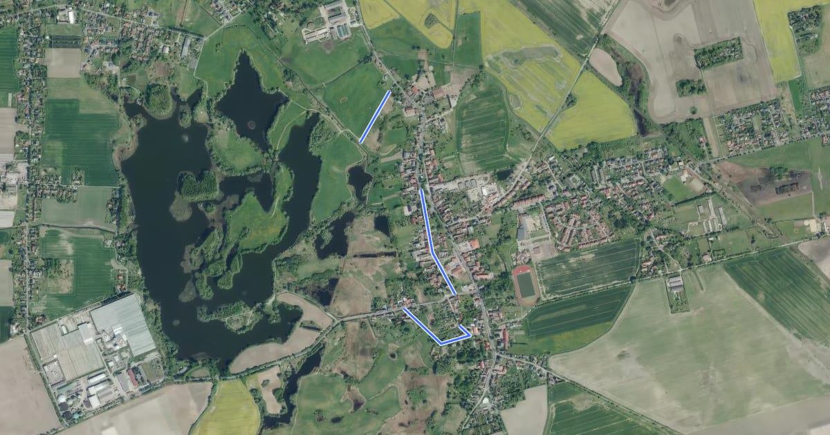 Маршрут Rundwanderweg Vehlefanz на спутниковом снимке