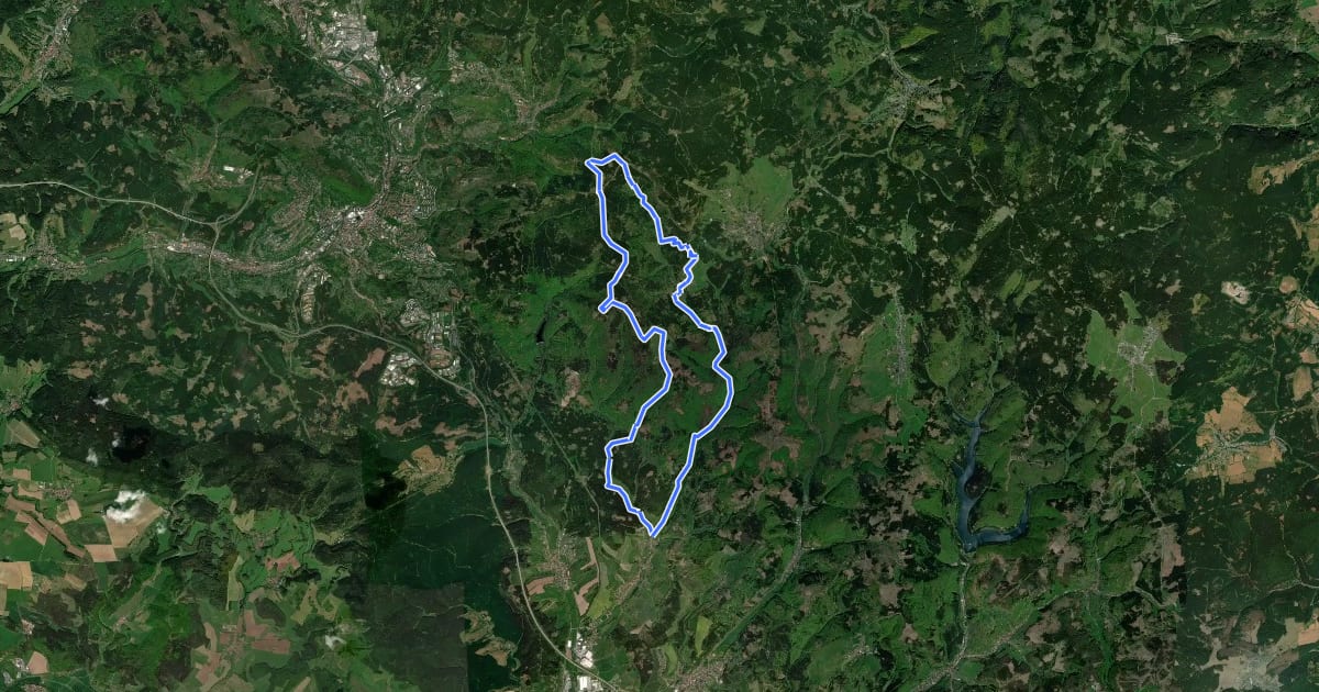 Маршрут Rundwanderweg Vessertal на спутниковом снимке