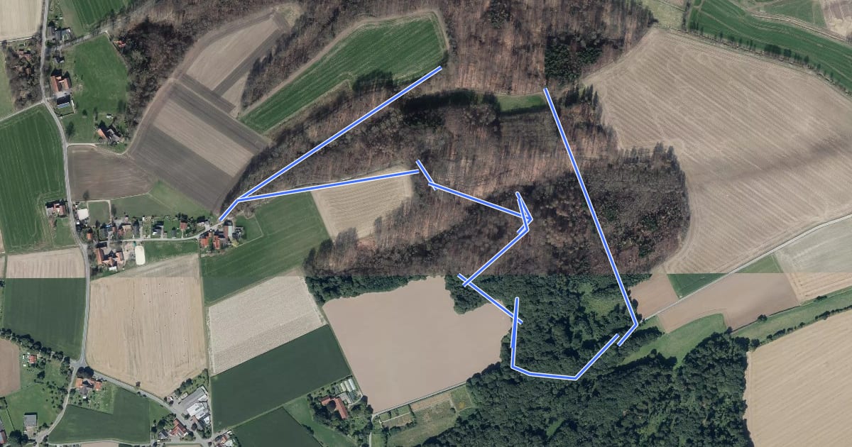 Маршрут Rundwanderweg Voßholz A1 на спутниковом снимке