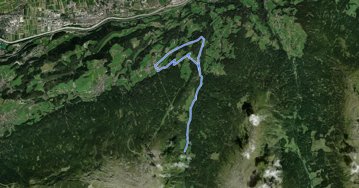 Маршрут Rundwanderweg Voldertal на спутниковом снимке