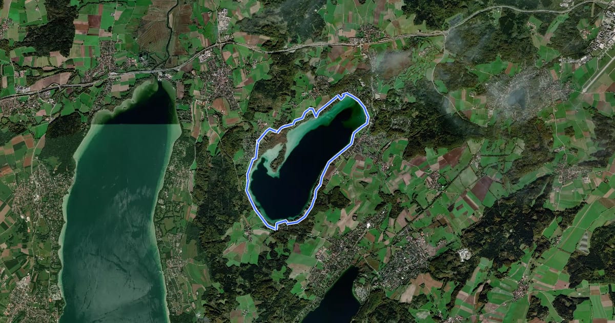 Маршрут Rundwanderweg Wörthsee на спутниковом снимке