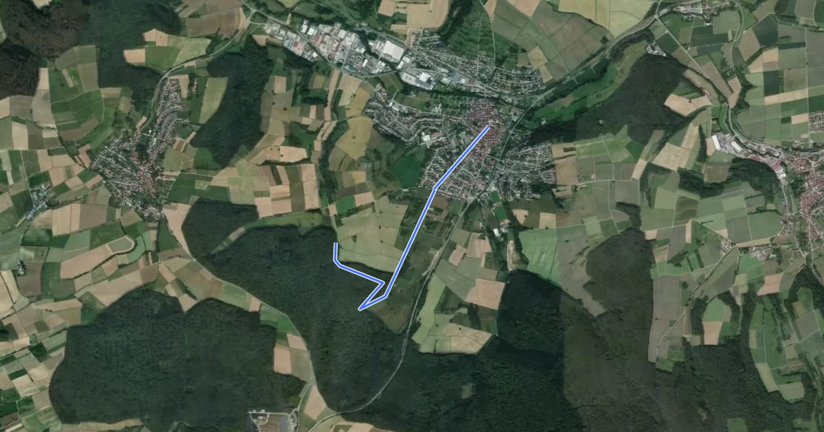Маршрут Rundwanderweg Waibstadt 4: Rainberg-Weg на спутниковом снимке