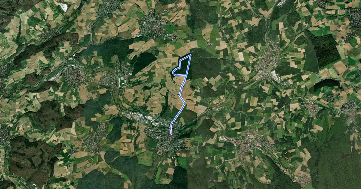 Маршрут Rundwanderweg Waibstadt 5: Forlen-Weg на спутниковом снимке