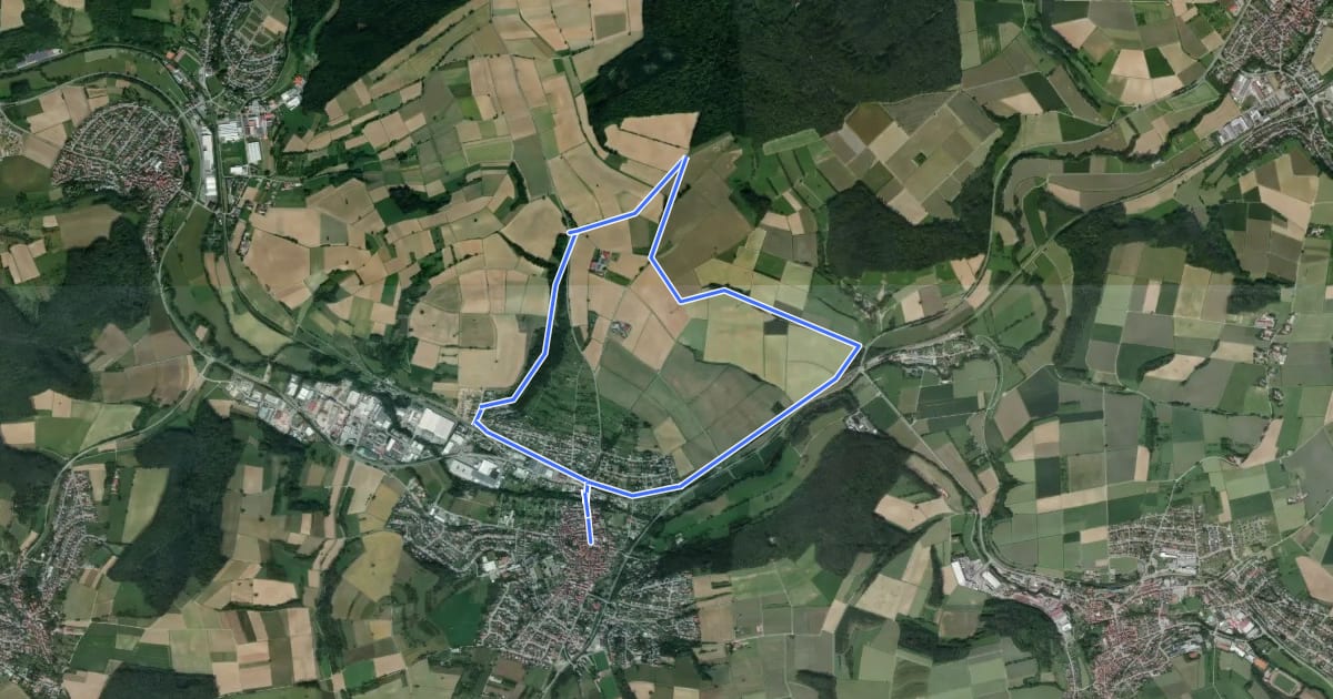 Маршрут Rundwanderweg Waibstadt 6: Geren-Weg на спутниковом снимке