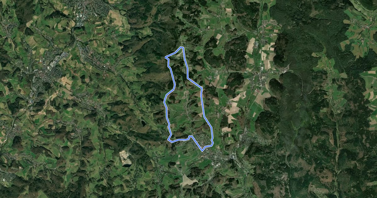 Маршрут Rundwanderweg Wald-Michelbach 5: Höhenwanderweg Tromm на спутниковом снимке