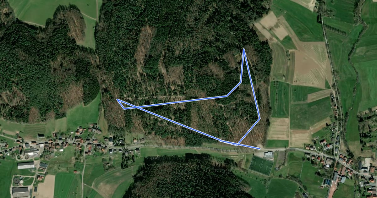 Маршрут Rundwanderweg Wald-Michelbach Am Kochert 1: Kochert-Weg на спутниковом снимке