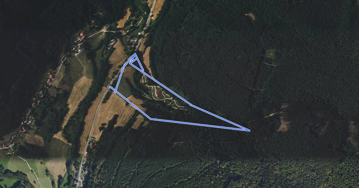 Маршрут Rundwanderweg Wald-Michelbach Flockenbusch 1: Wüstenbach-Weg на спутниковом снимке