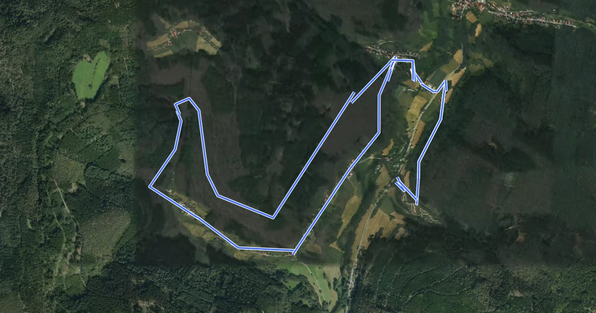 Маршрут Rundwanderweg Wald-Michelbach Flockenbusch 4: Jähberg-Weg на спутниковом снимке