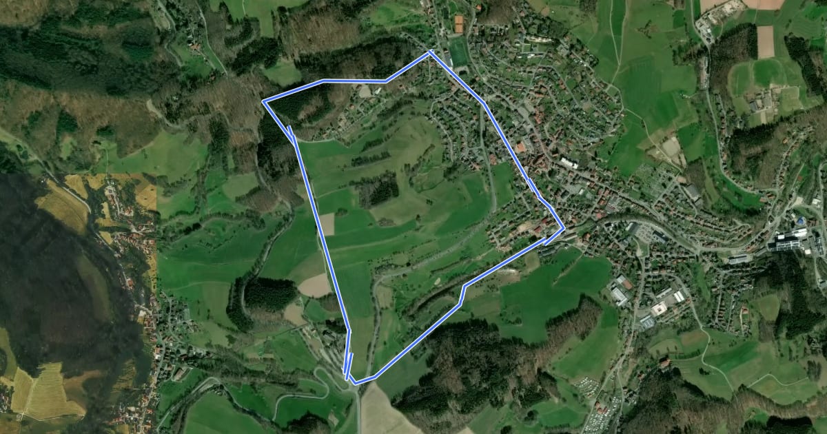 Маршрут Rundwanderweg Wald-Michelbach Kreidacher Höhe 3: Gaderner-Weg на спутниковом снимке