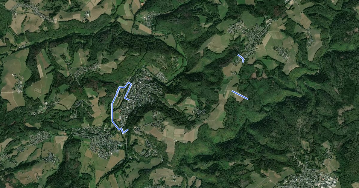 Маршрут Rundwanderweg Waldbreitbach 2 на спутниковом снимке