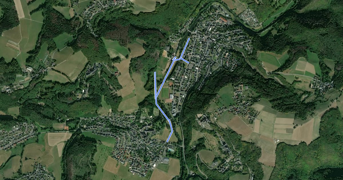Маршрут Rundwanderweg Waldbreitbach 3 на спутниковом снимке