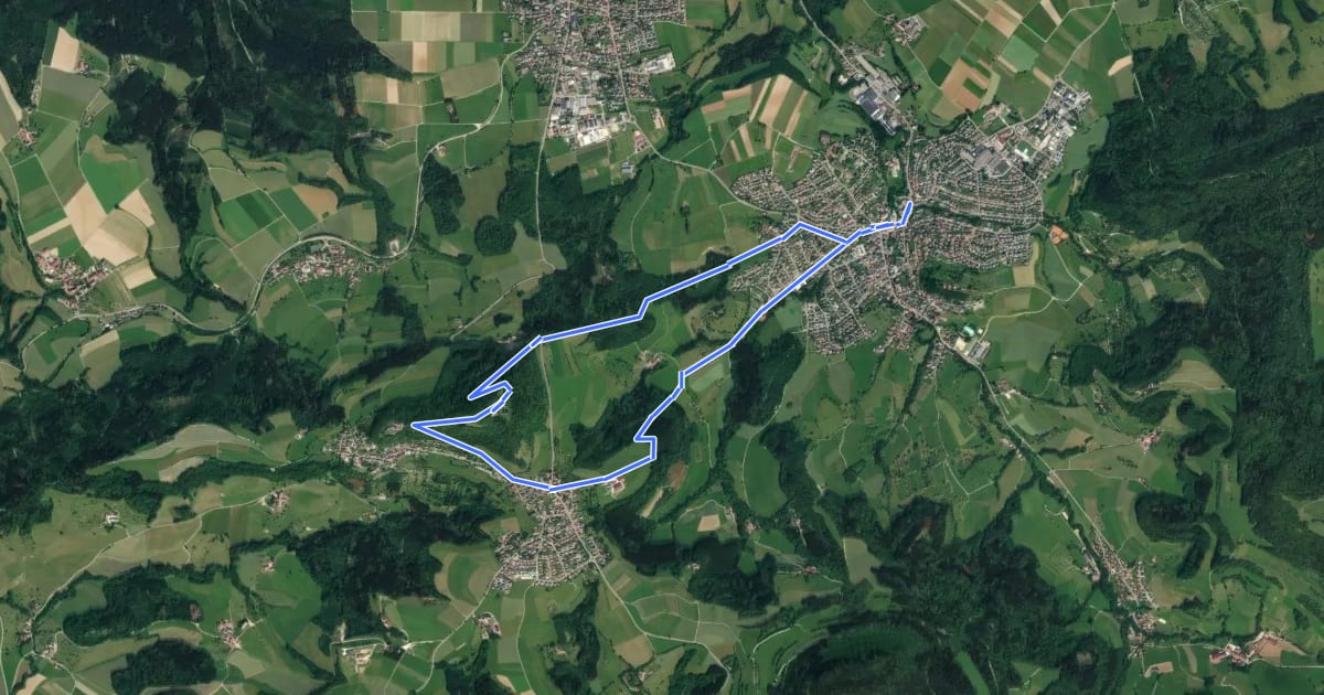 Маршрут Rundwanderweg Wallfahrt на спутниковом снимке