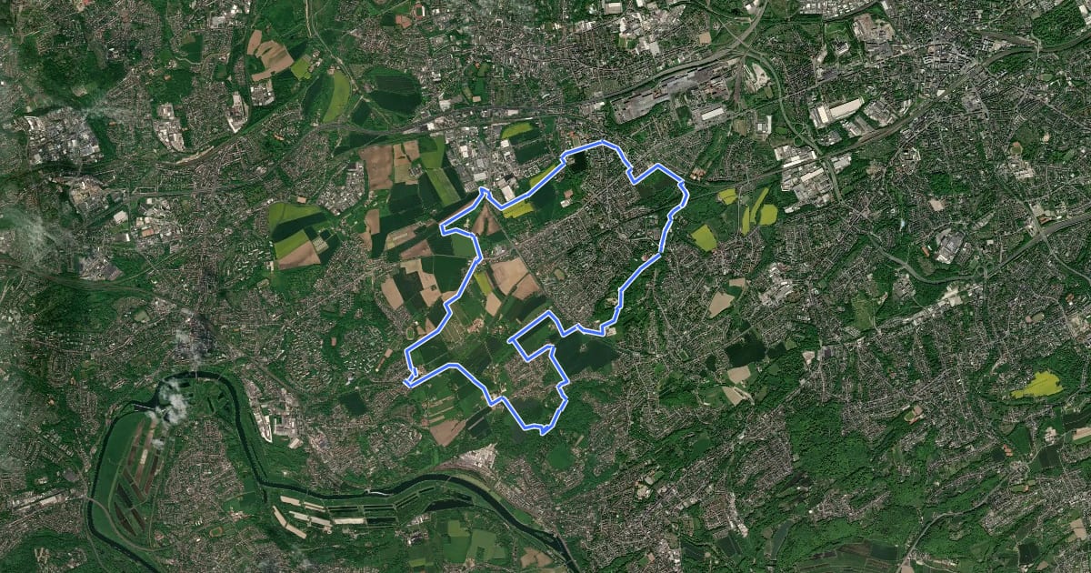 Маршрут Rundwanderweg Wattenscheid W на спутниковом снимке