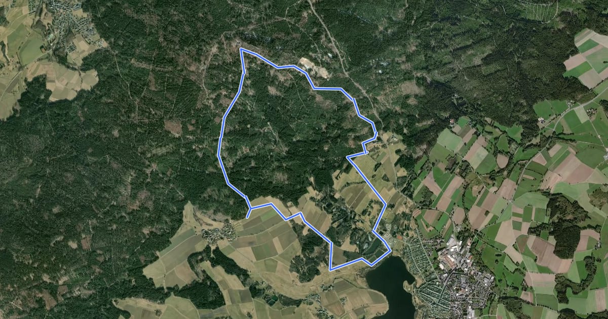 Маршрут Rundwanderweg Weißenstadt Nr. 1 на спутниковом снимке