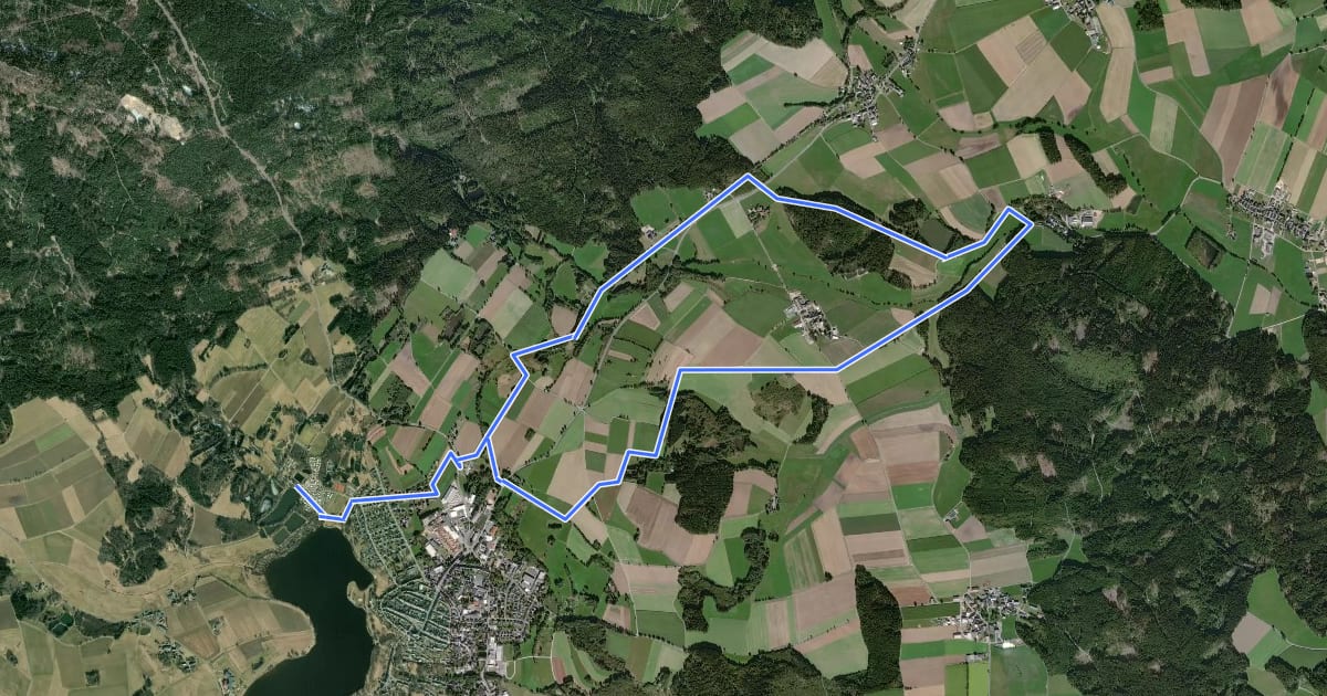 Маршрут Rundwanderweg Weißenstadt Nr. 2 на спутниковом снимке