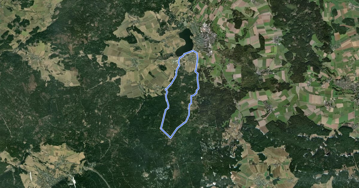 Маршрут Rundwanderweg Weißenstadt Nr. 3 на спутниковом снимке