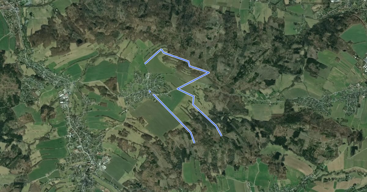 Маршрут Rundwanderweg Weifa (grüner Punkt) на спутниковом снимке