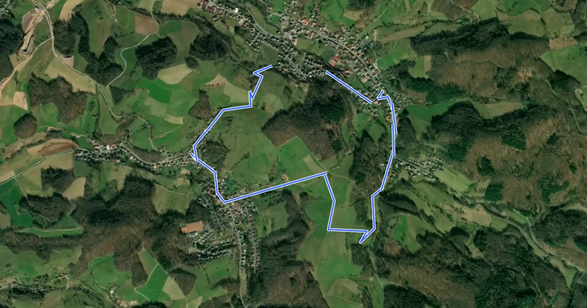 Маршрут Rundwanderweg Weiher 1: Mumbach-Weg на спутниковом снимке