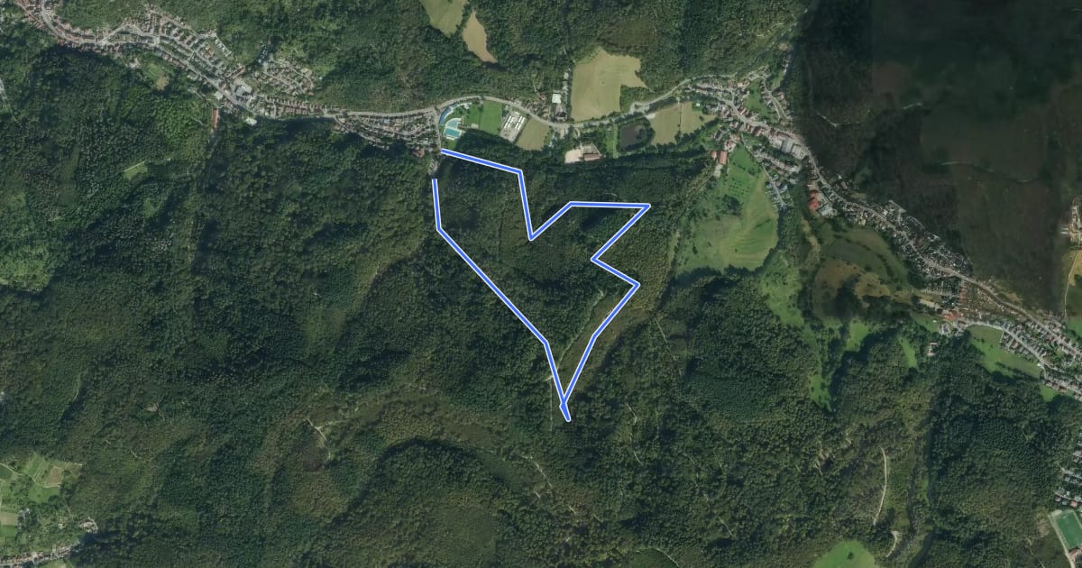 Маршрут Rundwanderweg Weinheim Raubschloss 2: Durchs Bannholz на спутниковом снимке