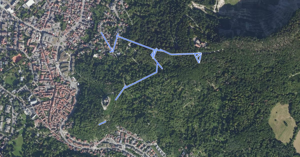 Маршрут Rundwanderweg Weinheim Wachenburg 2: Windeck-Weg на спутниковом снимке