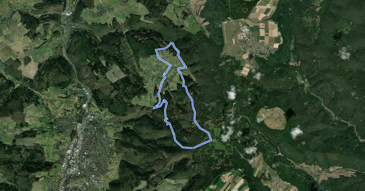 Маршрут Rundwanderweg Weiten-Gesäß 4 : Hüttenweg на спутниковом снимке