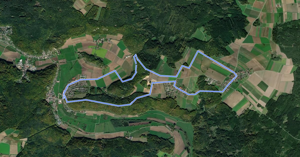 Маршрут Rundwanderweg Wellheim 3 на спутниковом снимке