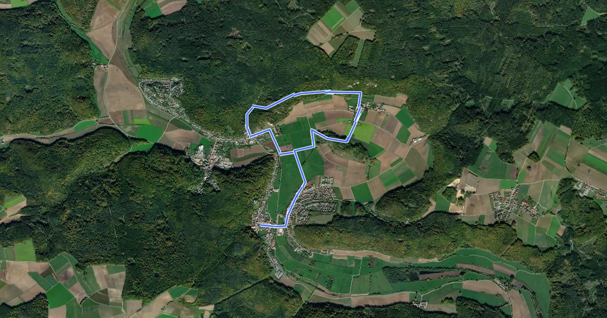Маршрут Rundwanderweg Wellheim 4 на спутниковом снимке