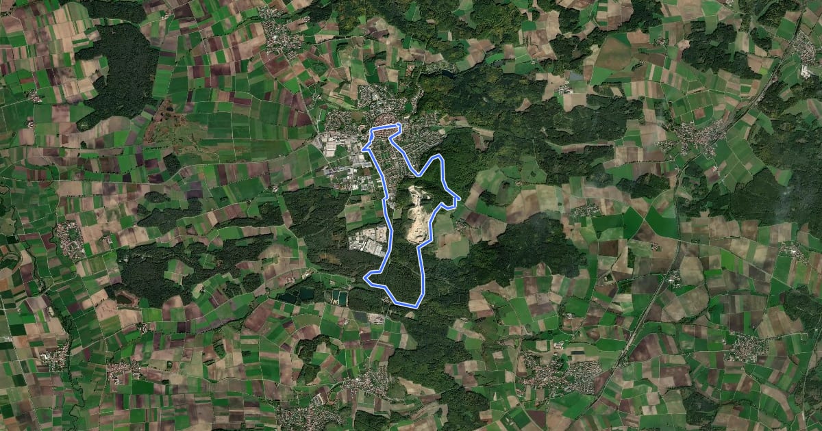 Маршрут Rundwanderweg Wemding 3 на спутниковом снимке