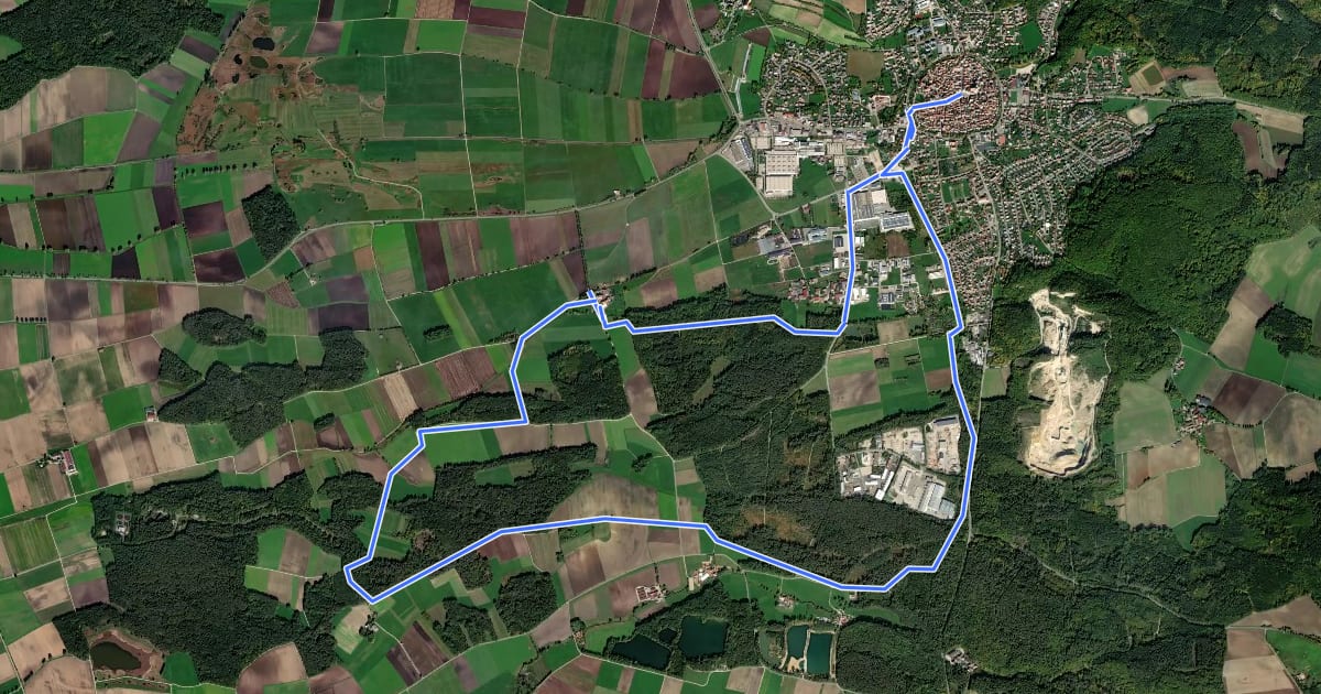 Маршрут Rundwanderweg Wemding 4 на спутниковом снимке