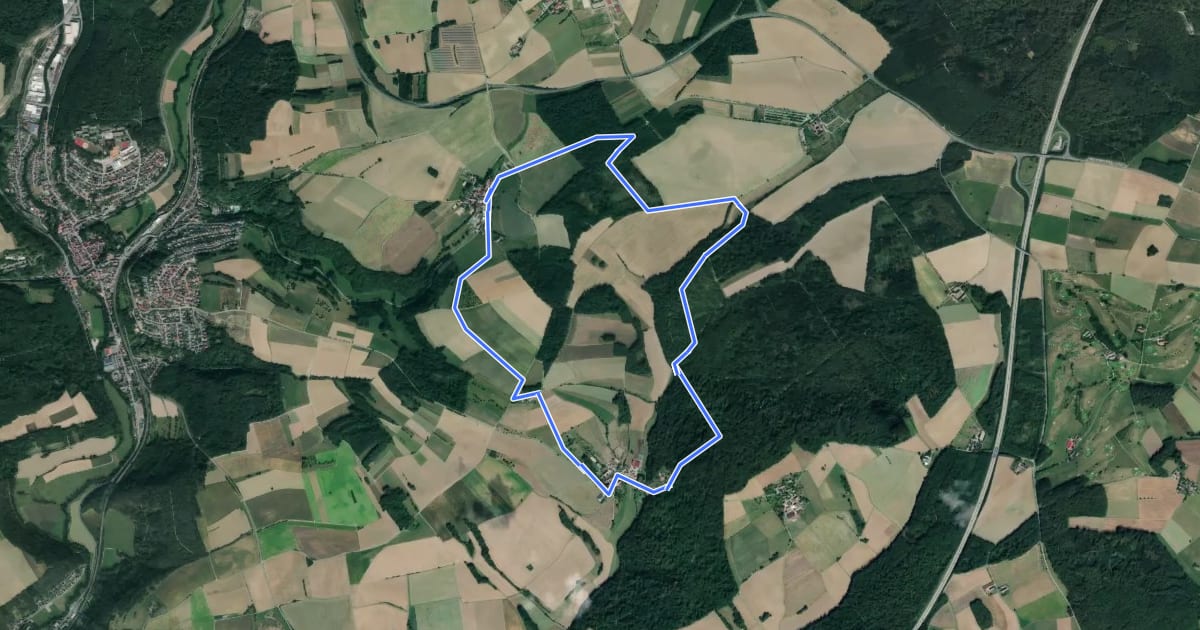 Маршрут Rundwanderweg Wemmershof 2: Grenzwall-Weg на спутниковом снимке