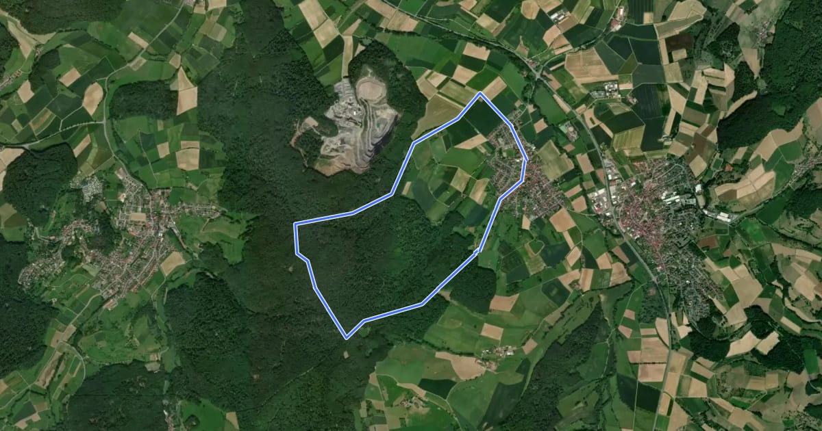 Маршрут Rundwanderweg Wersau 1 : Weißer-Stein-Weg на спутниковом снимке