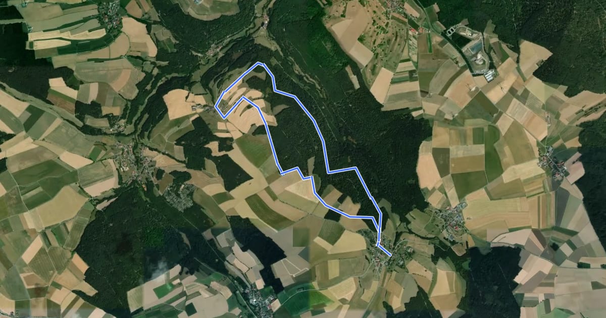 Маршрут Rundwanderweg Wettersdorf 1: Kaltenbrunn-Weg на спутниковом снимке