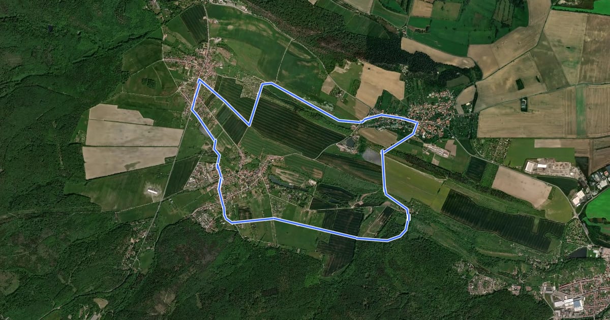 Маршрут Rundwanderweg Wienrode-Timmenrode-Cattenstedt на спутниковом снимке