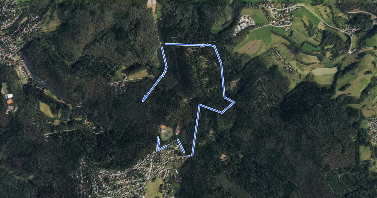 Маршрут Rundwanderweg Wilhelmsfeld 2: Lockersberg-Weg на спутниковом снимке