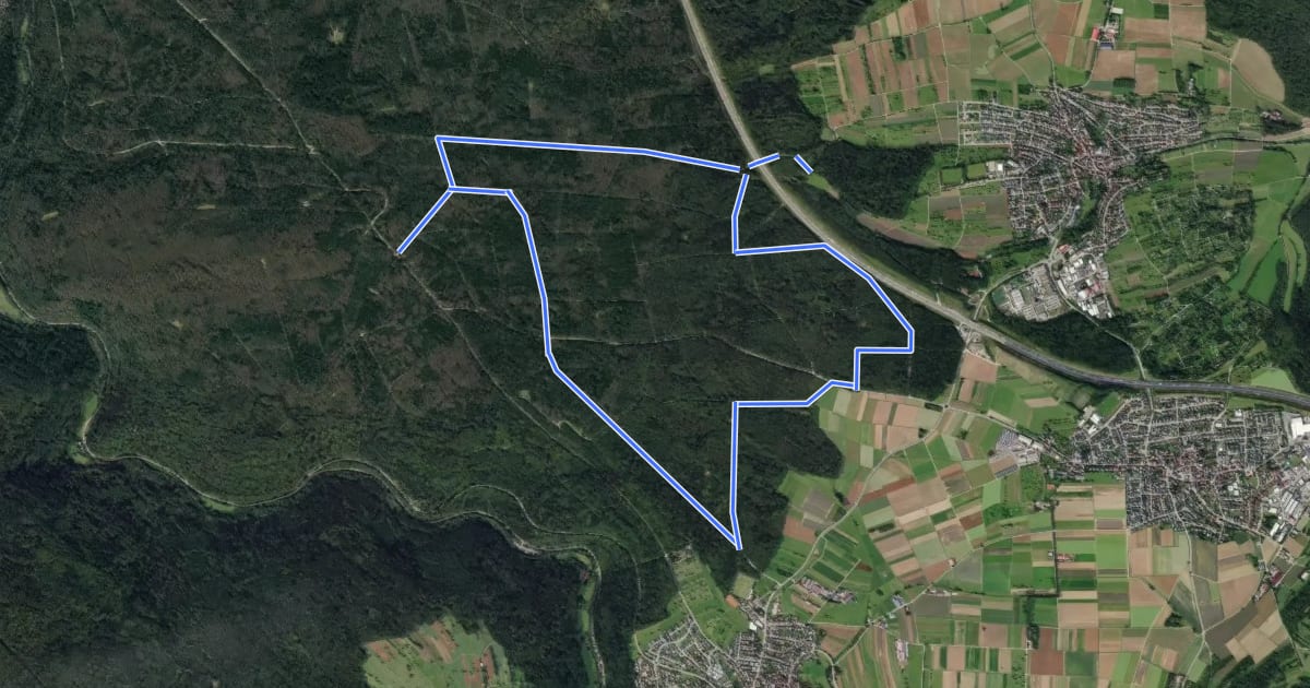 Маршрут Rundwanderweg Wimsheim 3 на спутниковом снимке