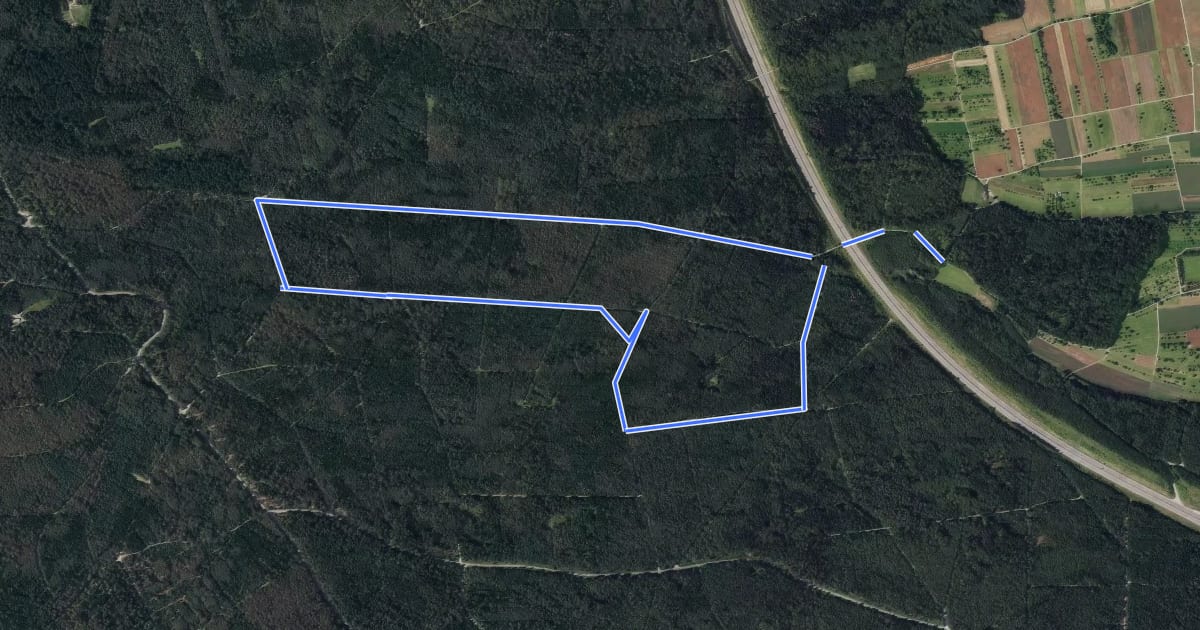 Маршрут Rundwanderweg Wimsheim 6 на спутниковом снимке