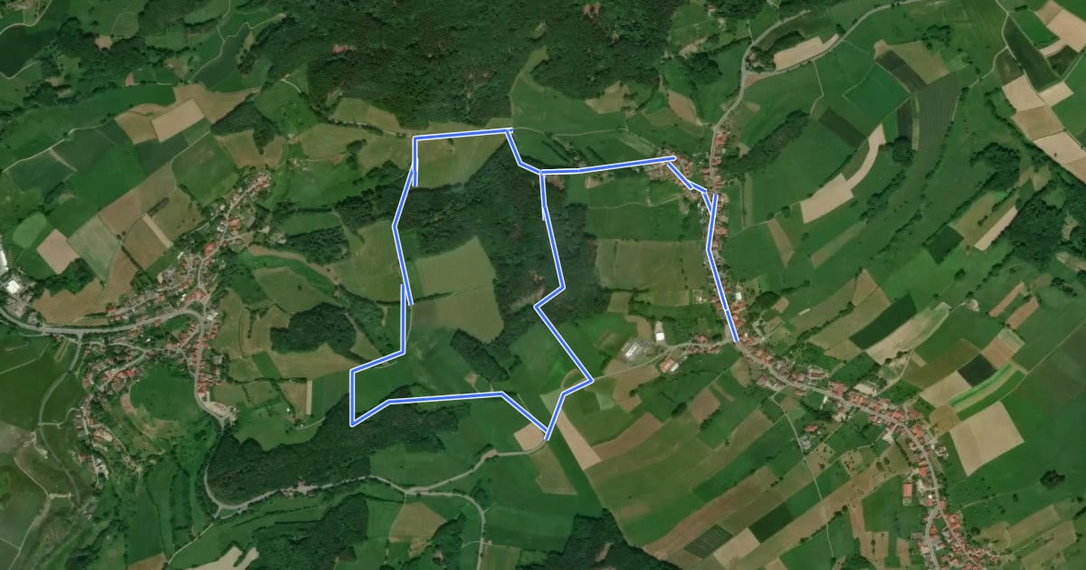 Маршрут Rundwanderweg Winterkasten 1 на спутниковом снимке