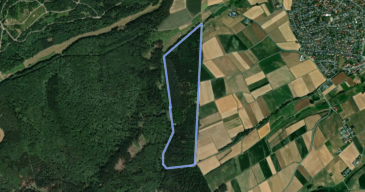 Маршрут Rundwanderweg Wolfhager Stadtwald 3 на спутниковом снимке