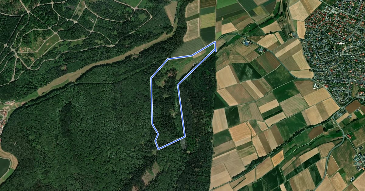 Маршрут Rundwanderweg Wolfhager Stadtwald 5 на спутниковом снимке