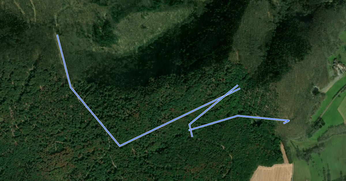 Маршрут Rundwanderweg Wolfstein 1 на спутниковом снимке