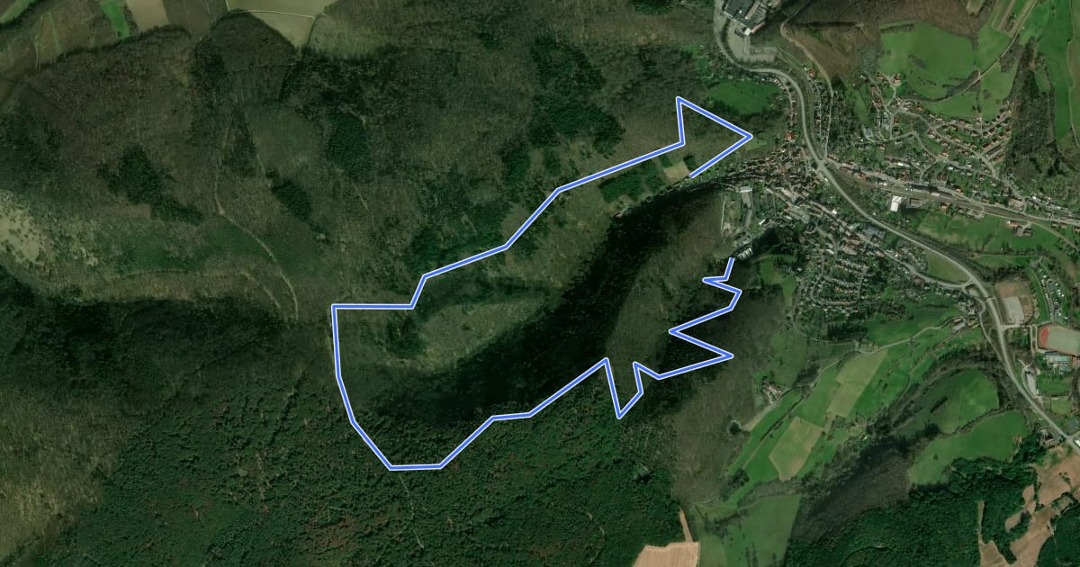 Маршрут Rundwanderweg Wolfstein 3 на спутниковом снимке