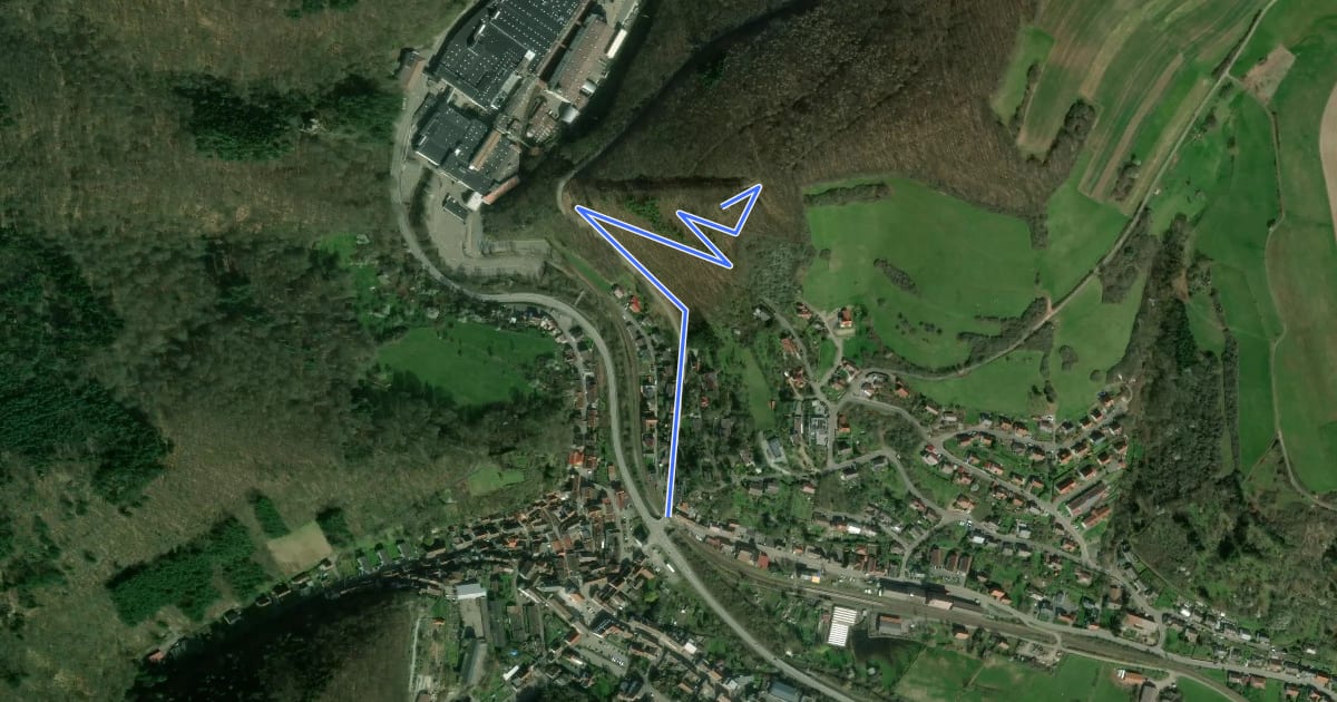 Маршрут Rundwanderweg Wolfstein 5 на спутниковом снимке