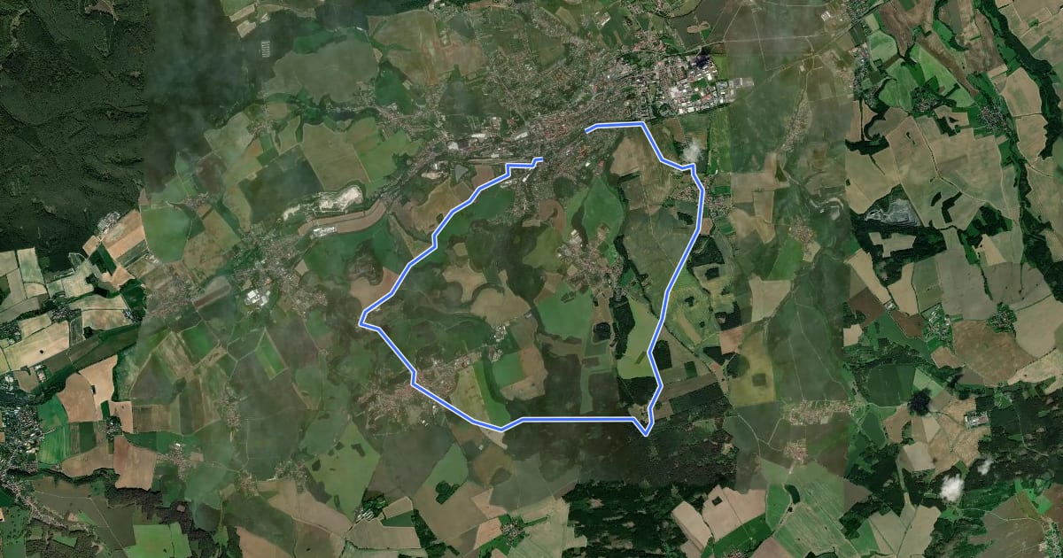Маршрут Rundwanderweg - Zeitreise durch das Orlatal на спутниковом снимке