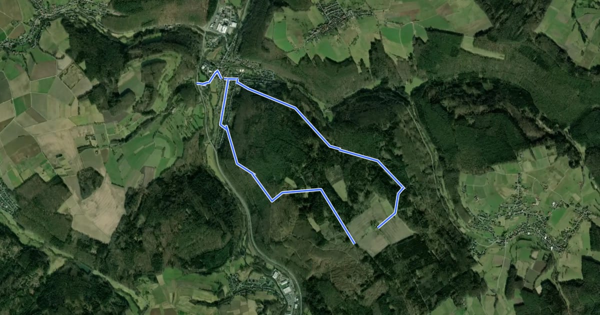 Маршрут Rundwanderweg Zell 1 : Heuberger-Hof-Weg на спутниковом снимке