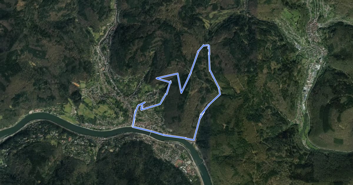 Маршрут Rundwanderweg Ziegelhausen 1: Münchel-Weg на спутниковом снимке
