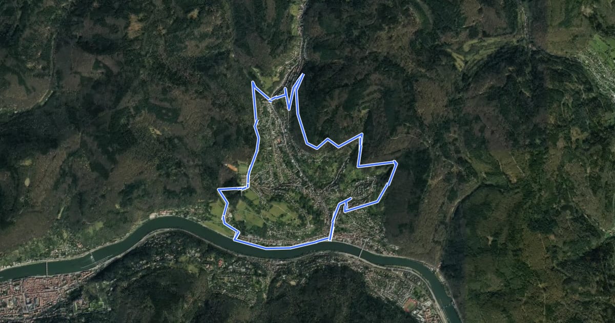 Маршрут Rundwanderweg Ziegelhausen 2: Rund um Ziegelhausen на спутниковом снимке